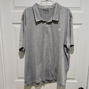 Adidas Men's Gray Polo S/S Shirt